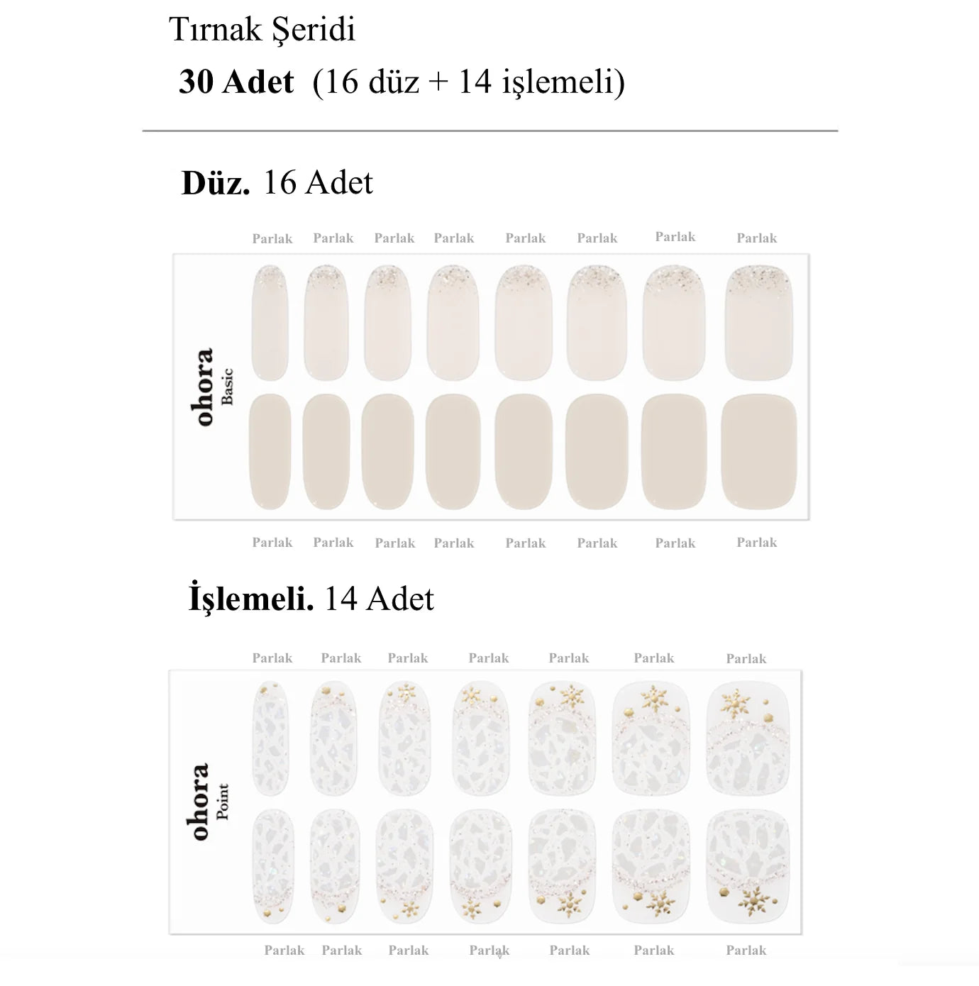 N Winter Delight Jel Tırnak 30 Adet, 2 Kullanım