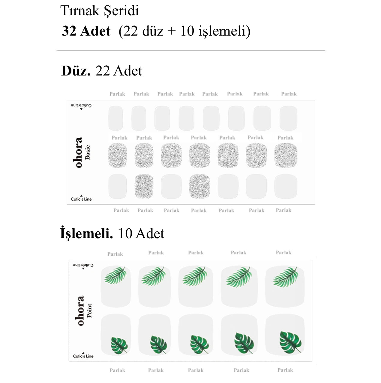 P Havana Jel Tırnak 32 Adet, 2 Kullanım