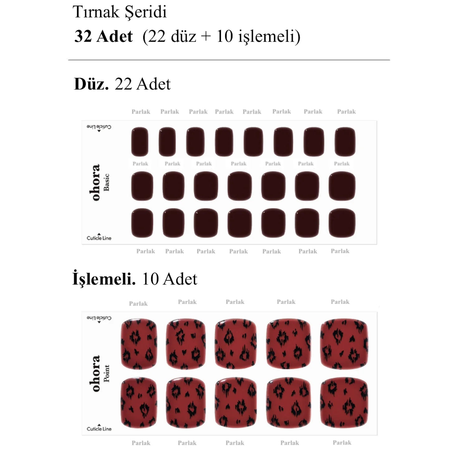 P Jazz Jel Tırnak 32 Adet, 2 Kullanım