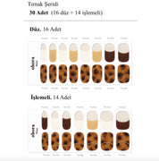 N Amber French Jel Tırnak 30 Adet, 2 Kullanım
