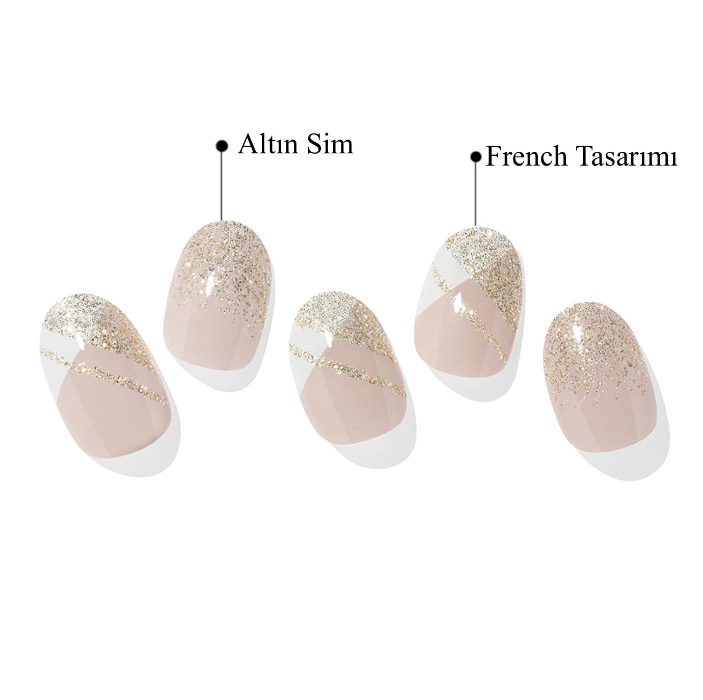 N Golden Glint Jel Tırnak 30 Adet, 2 Kullanım