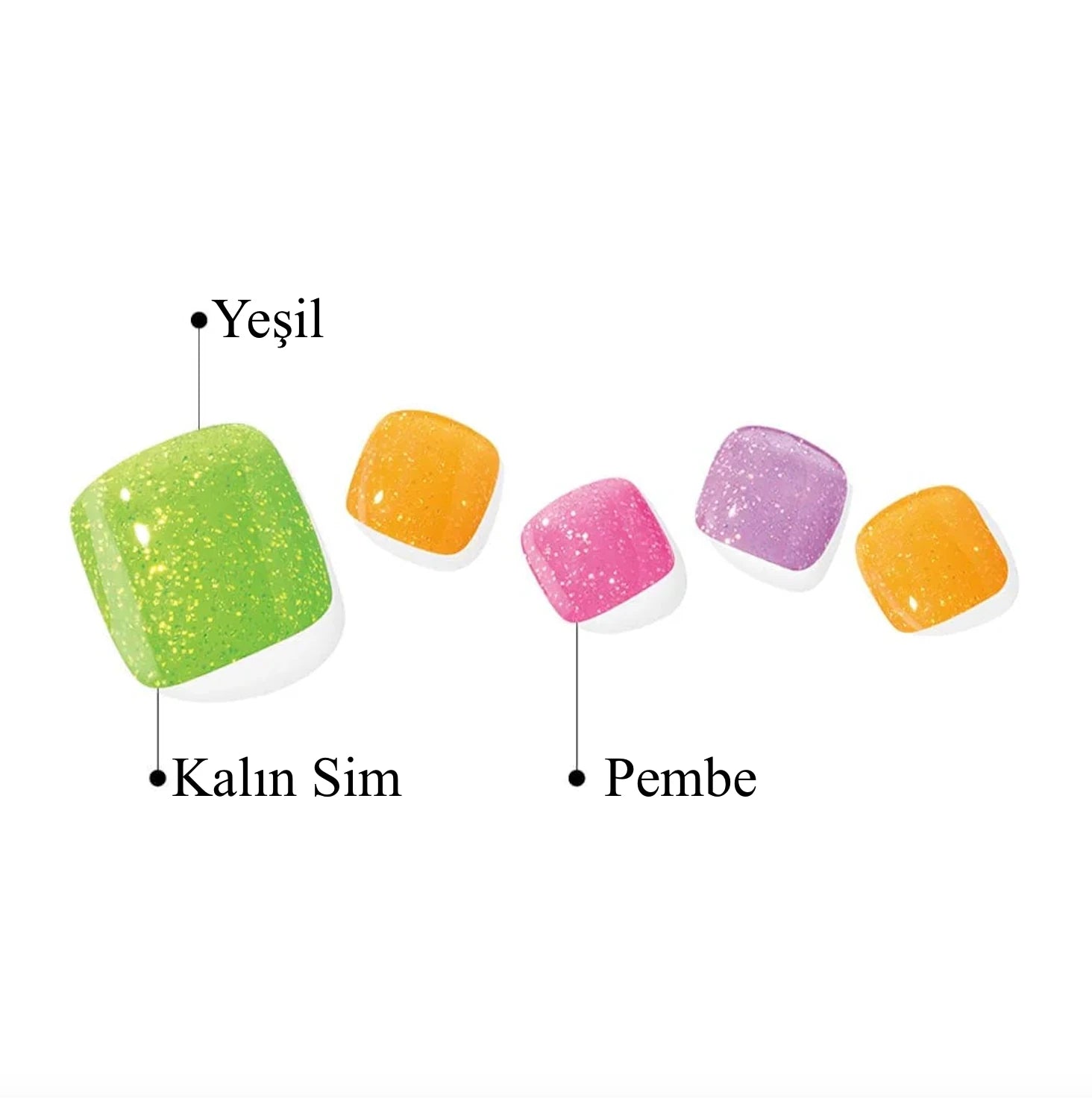 P Ade Jel Tırnak 32 Adet, 2 Kullanım