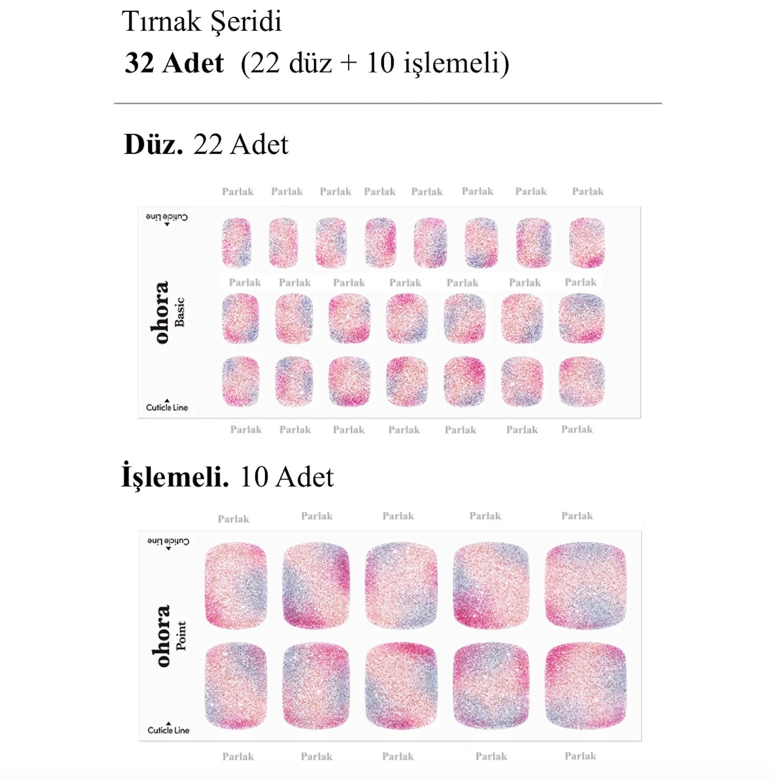 P Neverland Jel Tırnak 32 Adet, 2 Kullanım