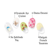 N Cute Bear Jel Tırnak 30 Adet, 2 Kullanım