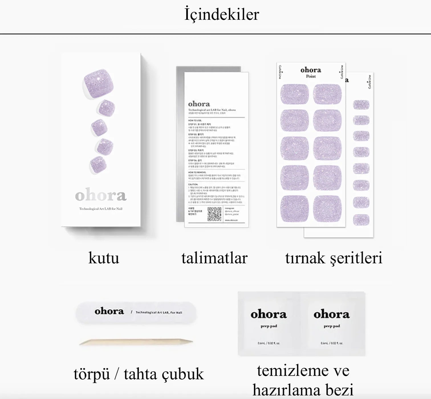 P Blueberry Pop Jel Tırnak 32 Adet, 2 Kullanım