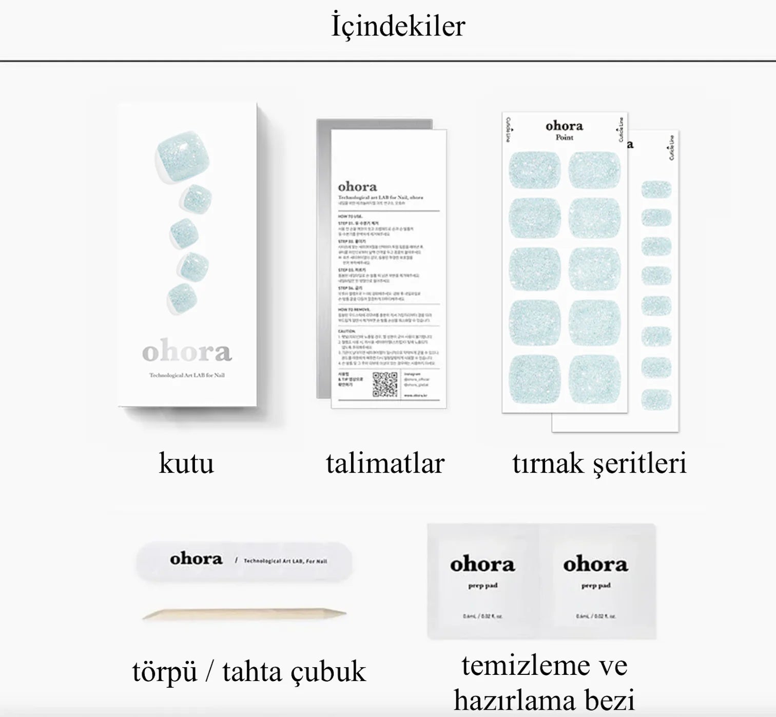 P Soda Blue Jel Tırnak 32 Adet, 2 Kullanım