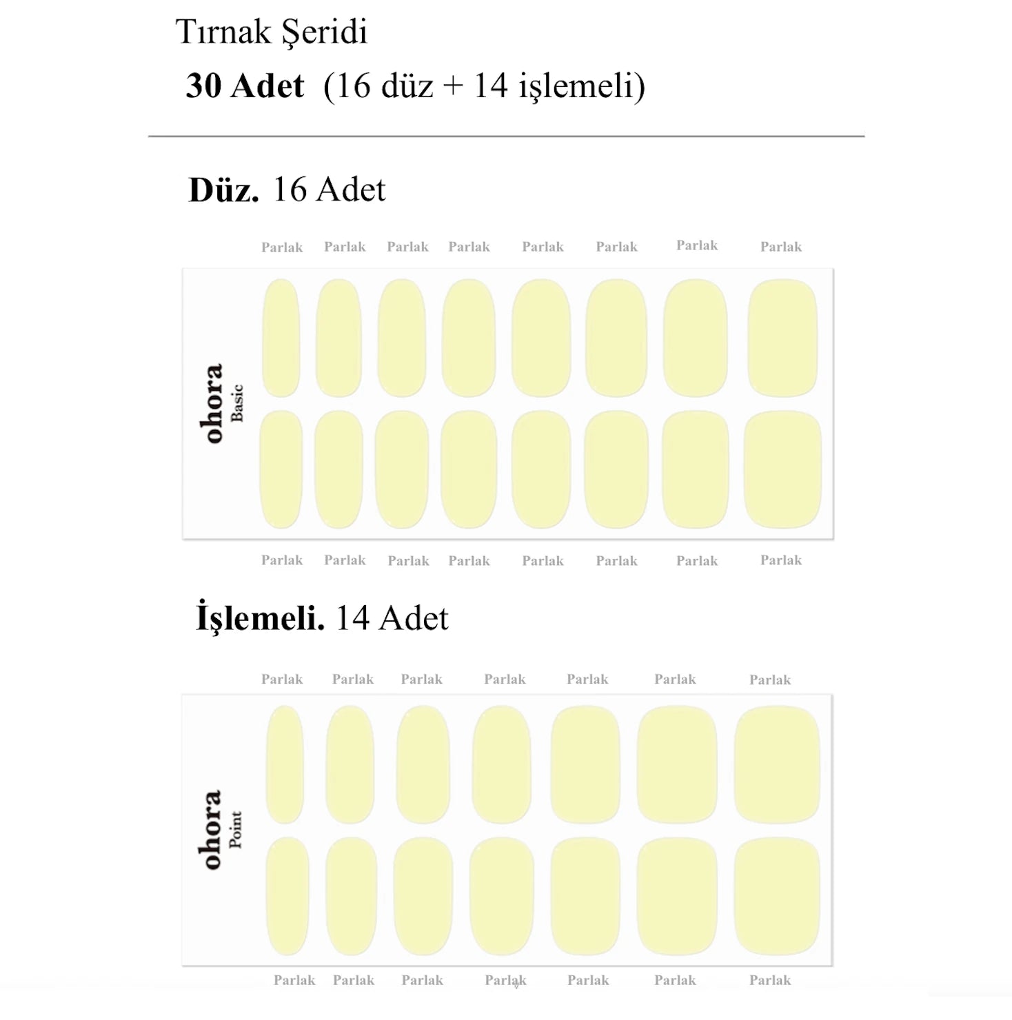 N Lemon Sugar Jel Tırnak 30 Adet, 2 Kullanım