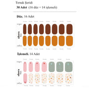 N Butterscotch Jel Tırnak 30 Adet, 2 Kullanım