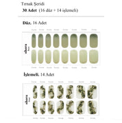 N Glimmering Leaf Jel Tırnak 30 Adet, 2 Kullanım