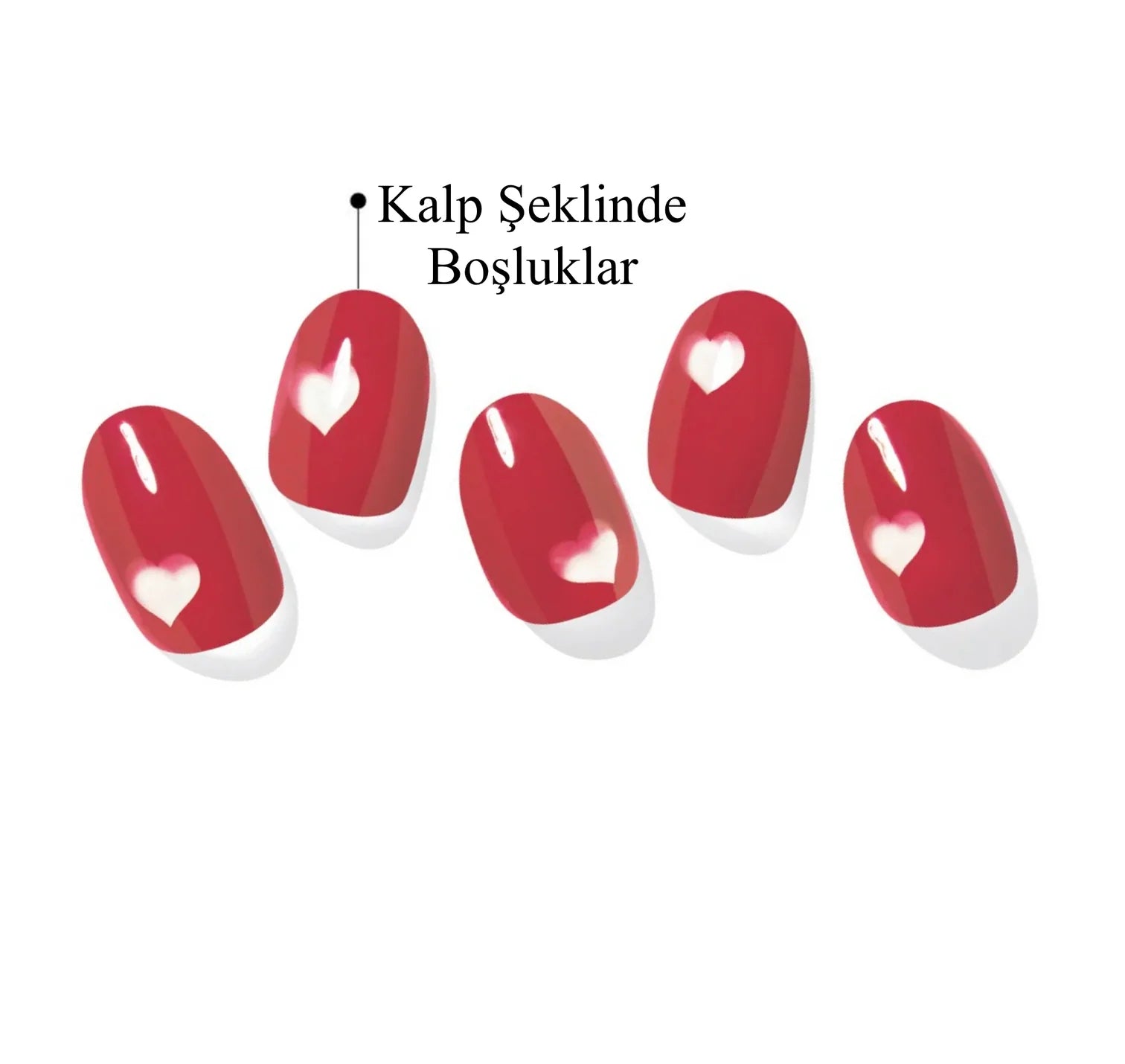 N I Heart You Jel Tırnak 30 Adet, 2 Kullanım