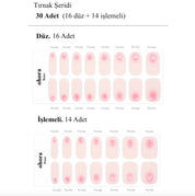 N Sweet Blush Jel Tırnak 30 Adet, 2 Kullanım