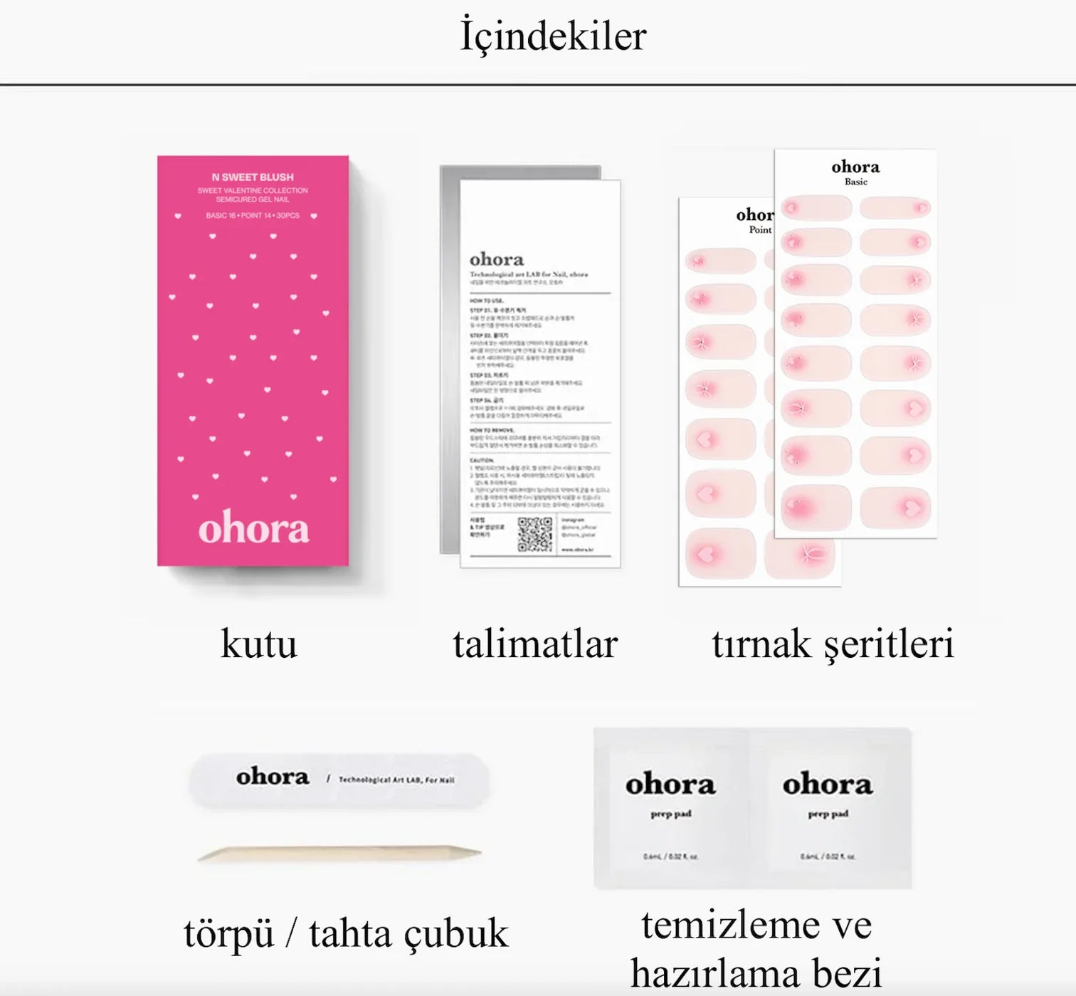 N Sweet Blush Jel Tırnak 30 Adet, 2 Kullanım