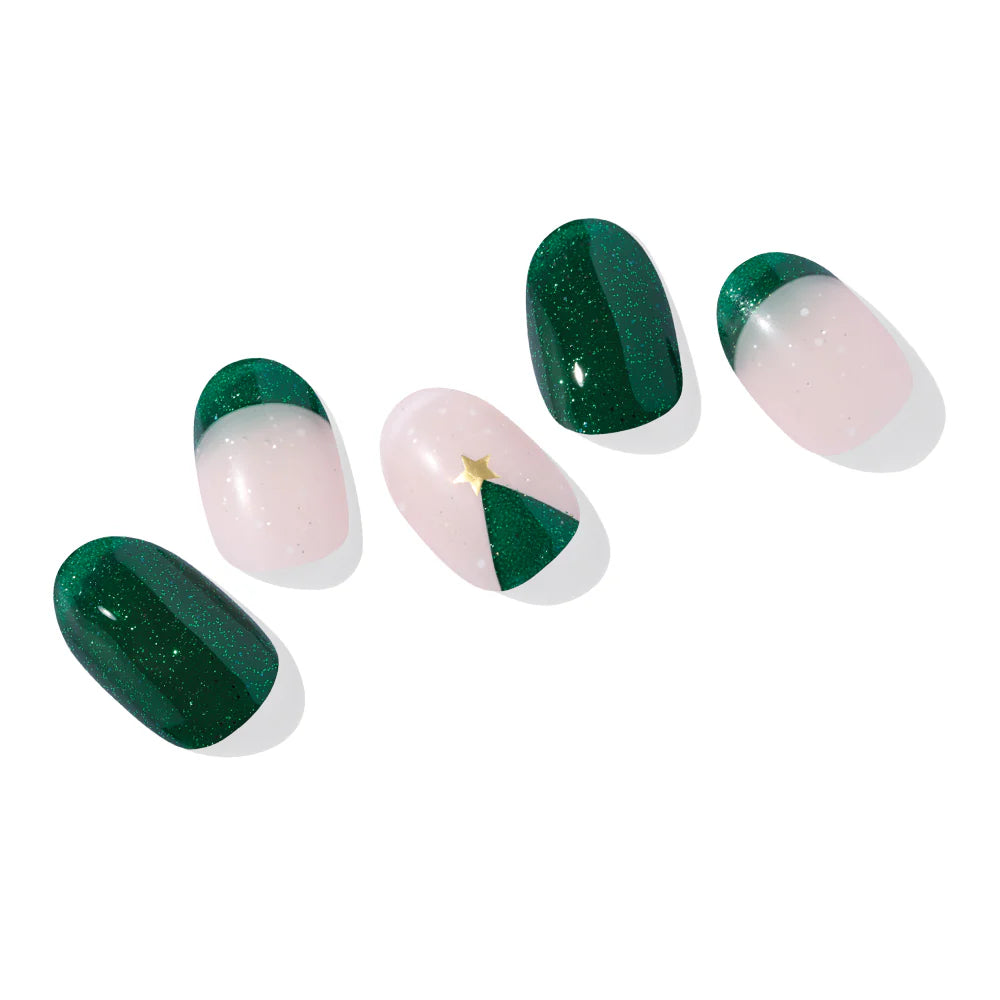 yeşil simli takma tırnaklar