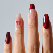 N Crimson Bow Jel Tırnak 30 Adet, 2 Kullanım