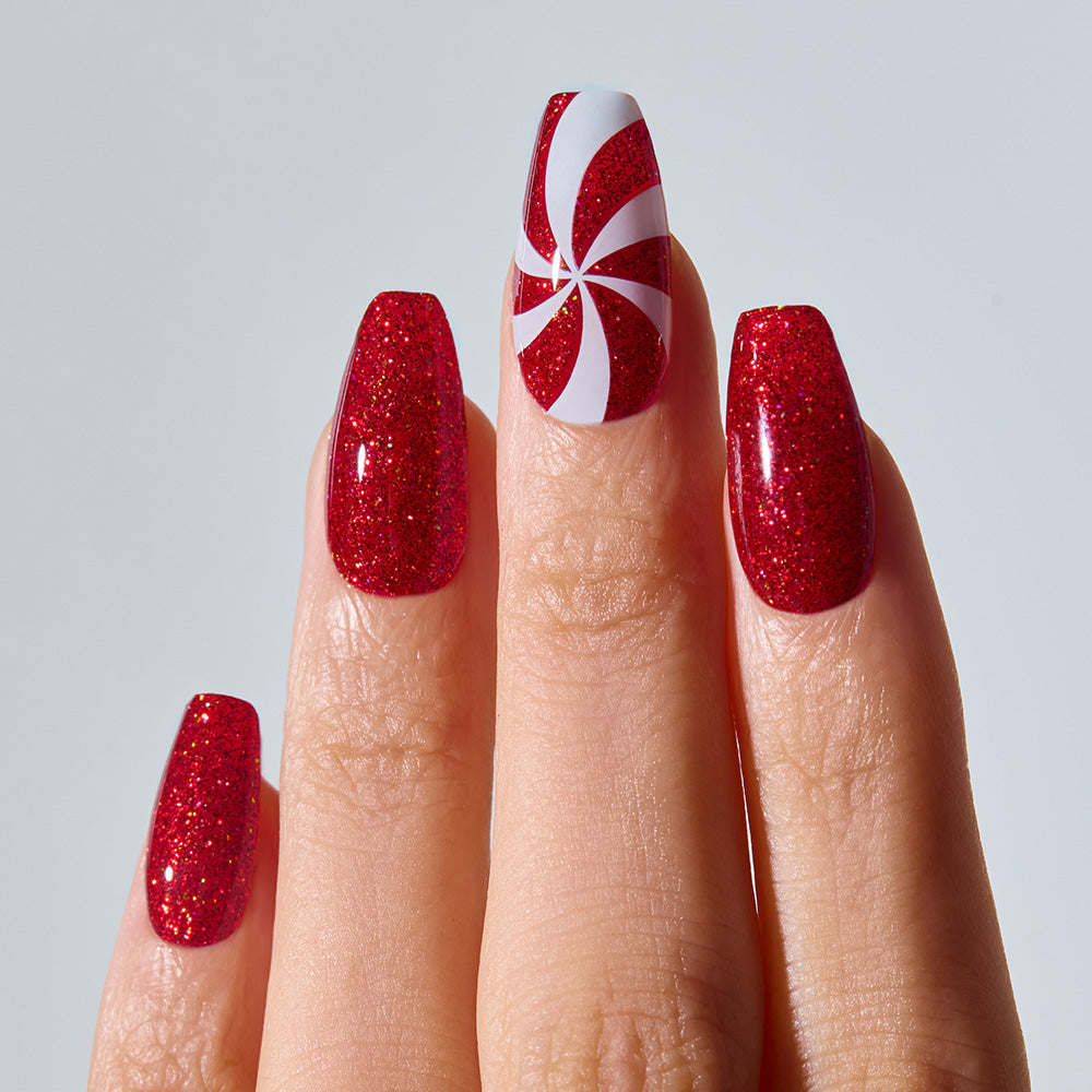 N Candycane Swirl Jel Tırnak 30 Adet, 2 Kullanım