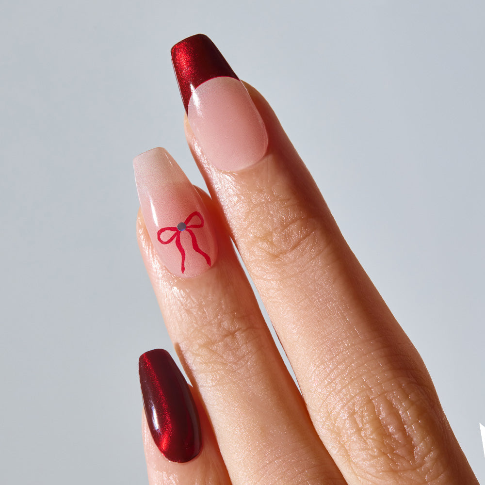 N Crimson Bow Jel Tırnak 30 Adet, 2 Kullanım