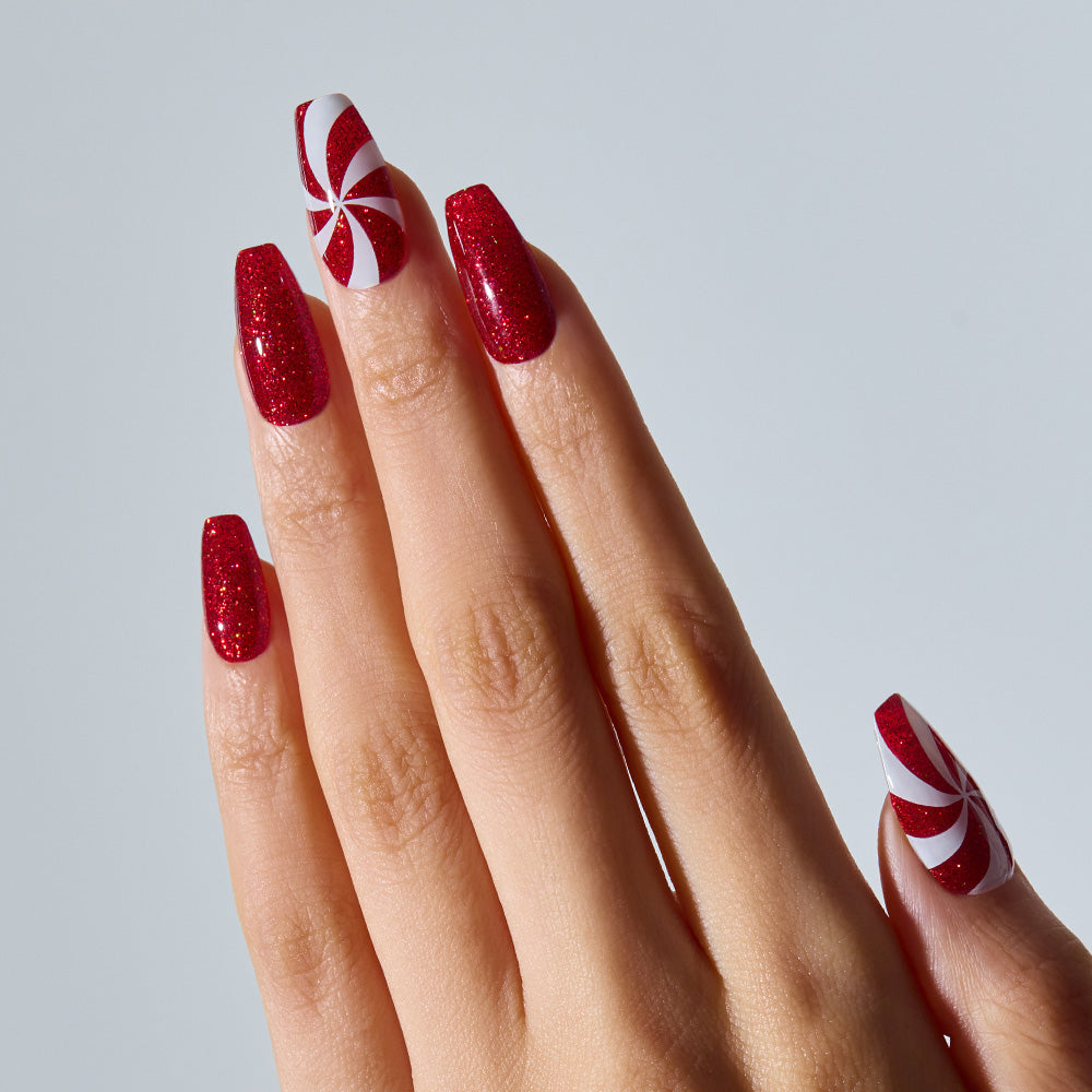 N Candycane Swirl Jel Tırnak 30 Adet, 2 Kullanım