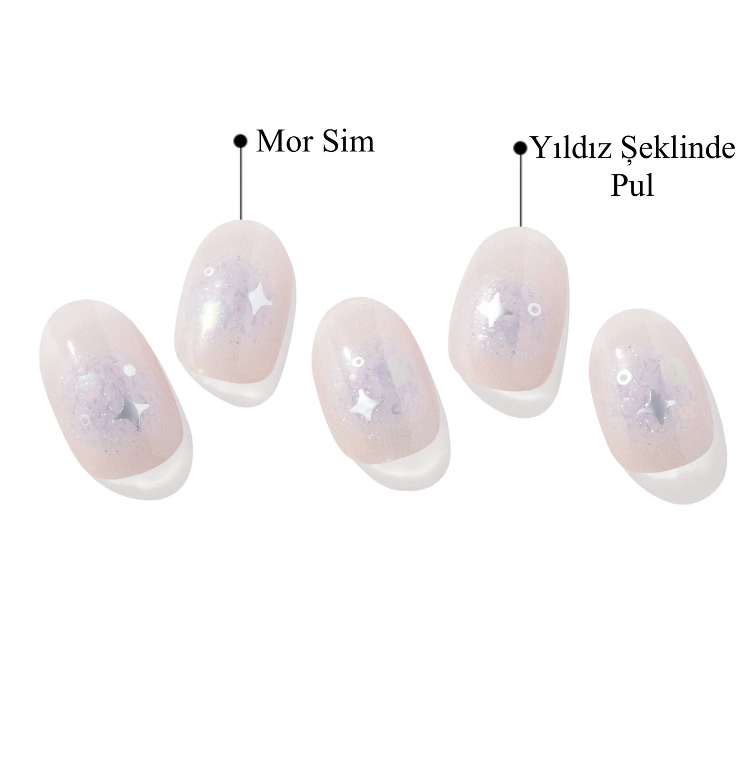 N Faerie Snow Jel Tırnak 30 Adet, 2 Kullanım