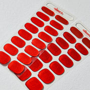 N Red Chrome Jel Tırnak 30 Adet, 2 Kullanım