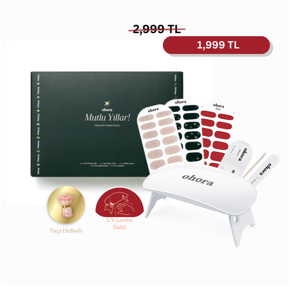Ohora Infinite Glow Yeni Yıla Özel Jel Tırnak Seti - 3 Kutu Jel Tırnak & UV Lamba