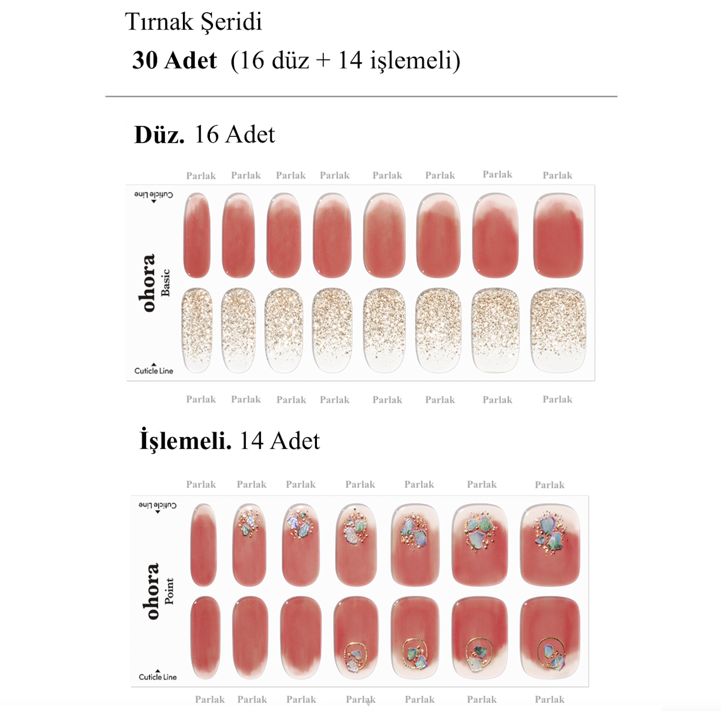 N Hatsu Koi Jel Tırnak 30 Adet, 2 Kullanım