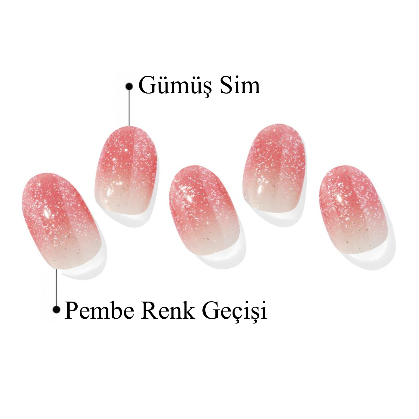 N Rose Shower Jel Tırnak 30 Adet, 2 Kullanım