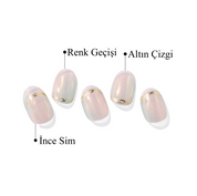 N Pink Mermaid Jel Tırnak 30 Adet, 2 Kullanım