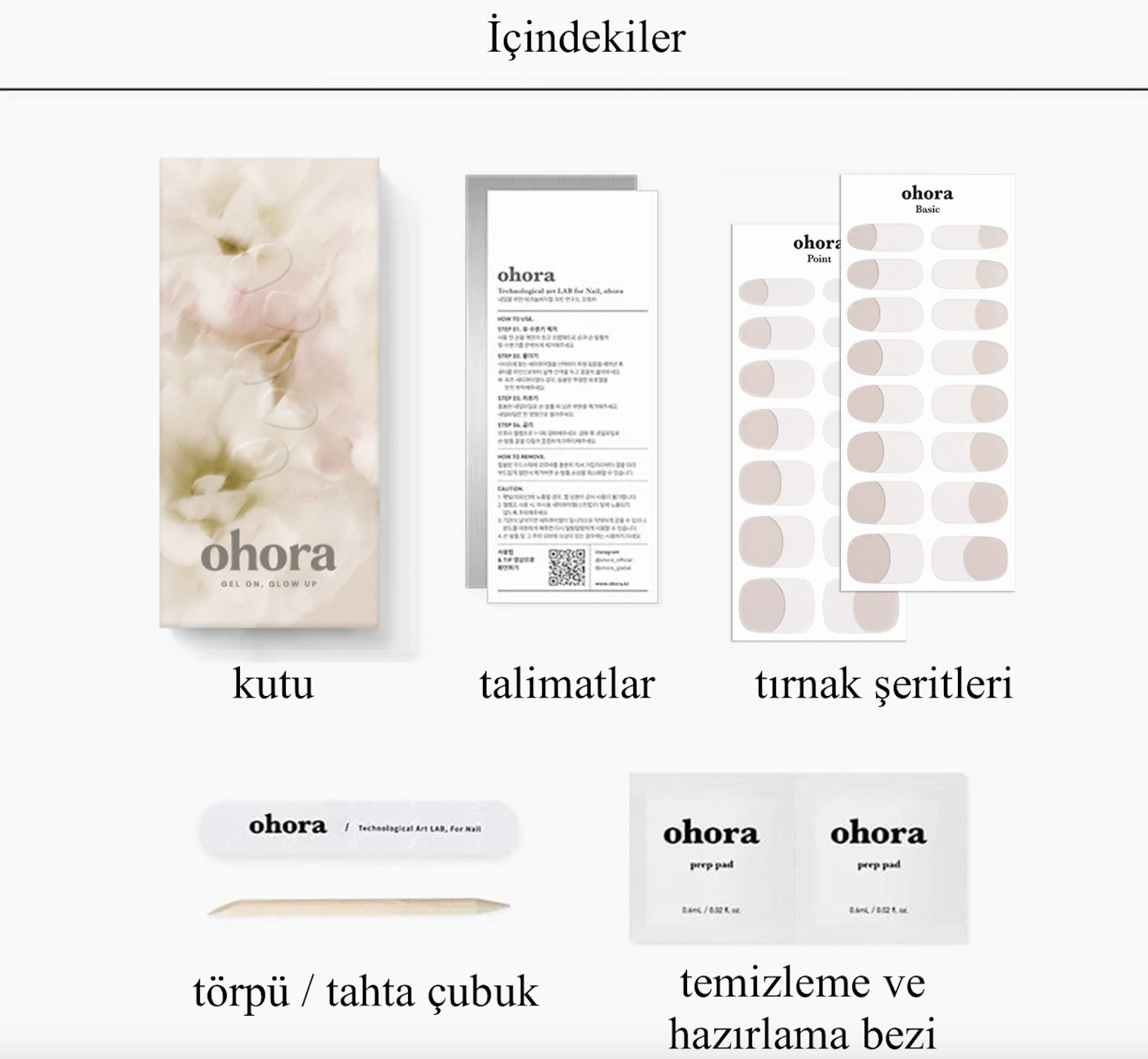 N Glow French Jel Tırnak 30 Adet, 2 Kullanım