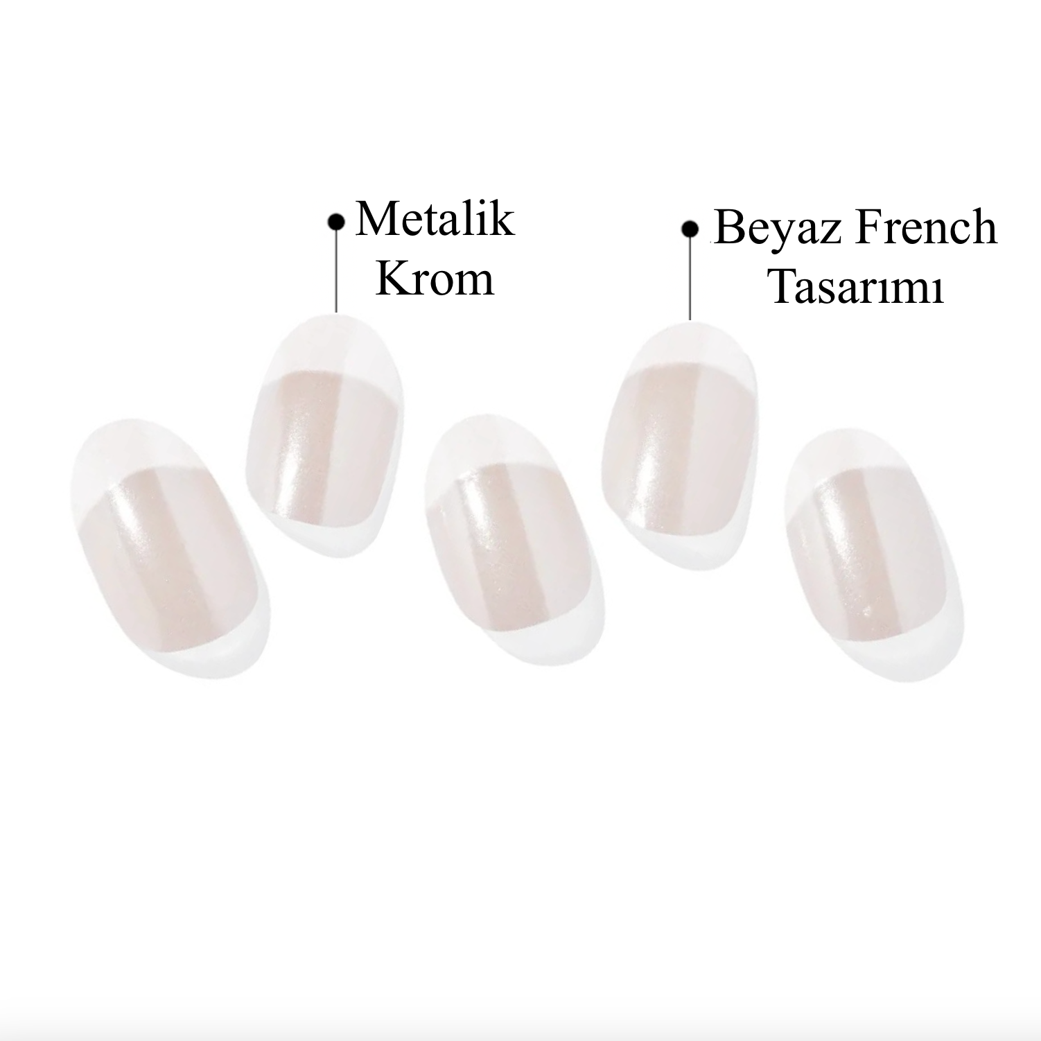 N Glow French Jel Tırnak 30 Adet, 2 Kullanım