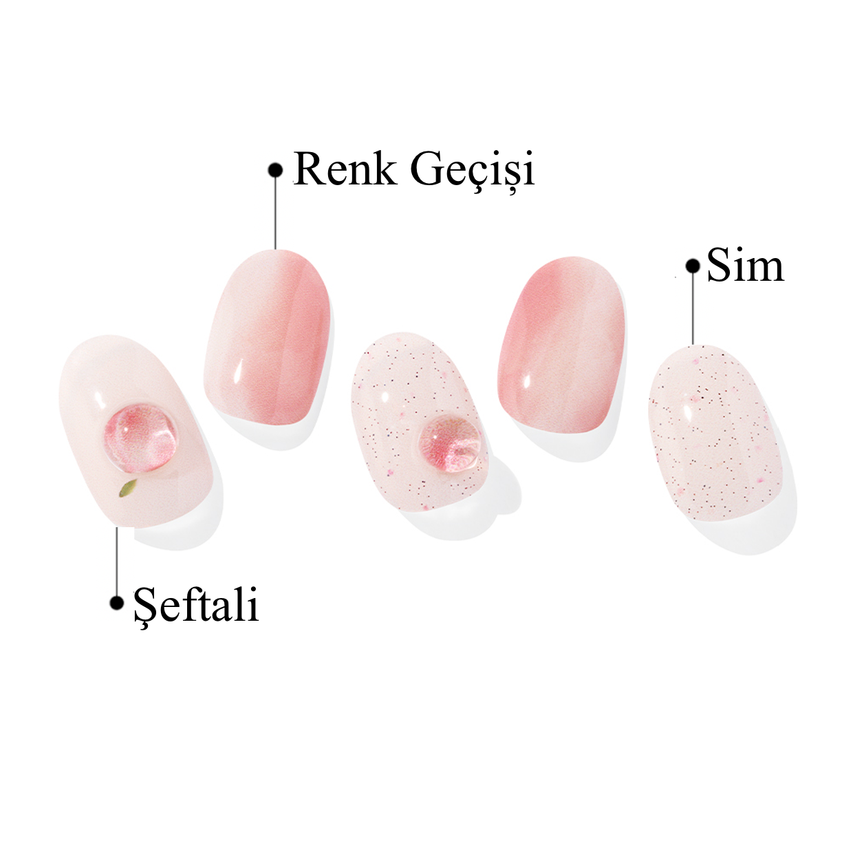 N Jelly Peach Jel Tırnak 30 Adet, 2 Kullanım