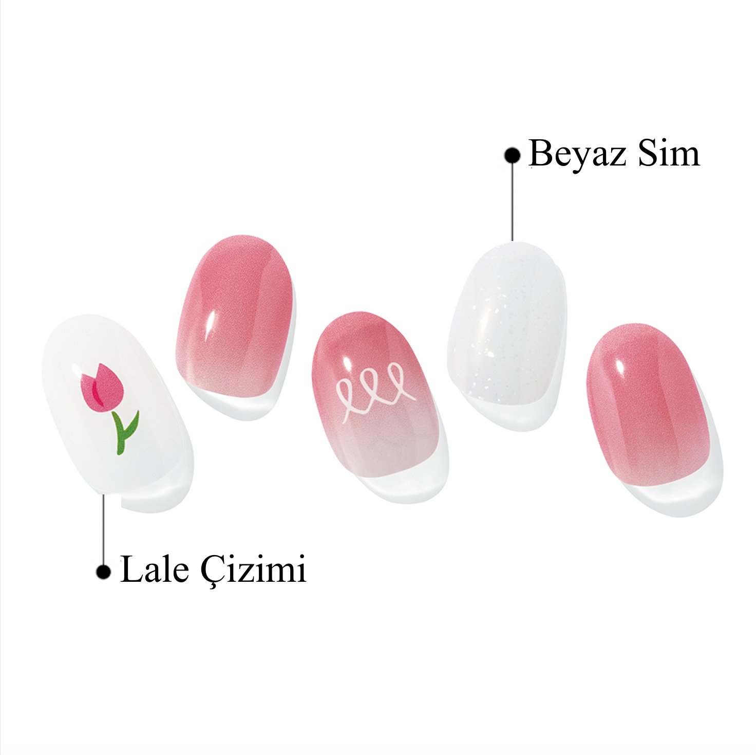 N Tulip Bonbon Jel Tırnak 30 Adet, 2 Kullanım