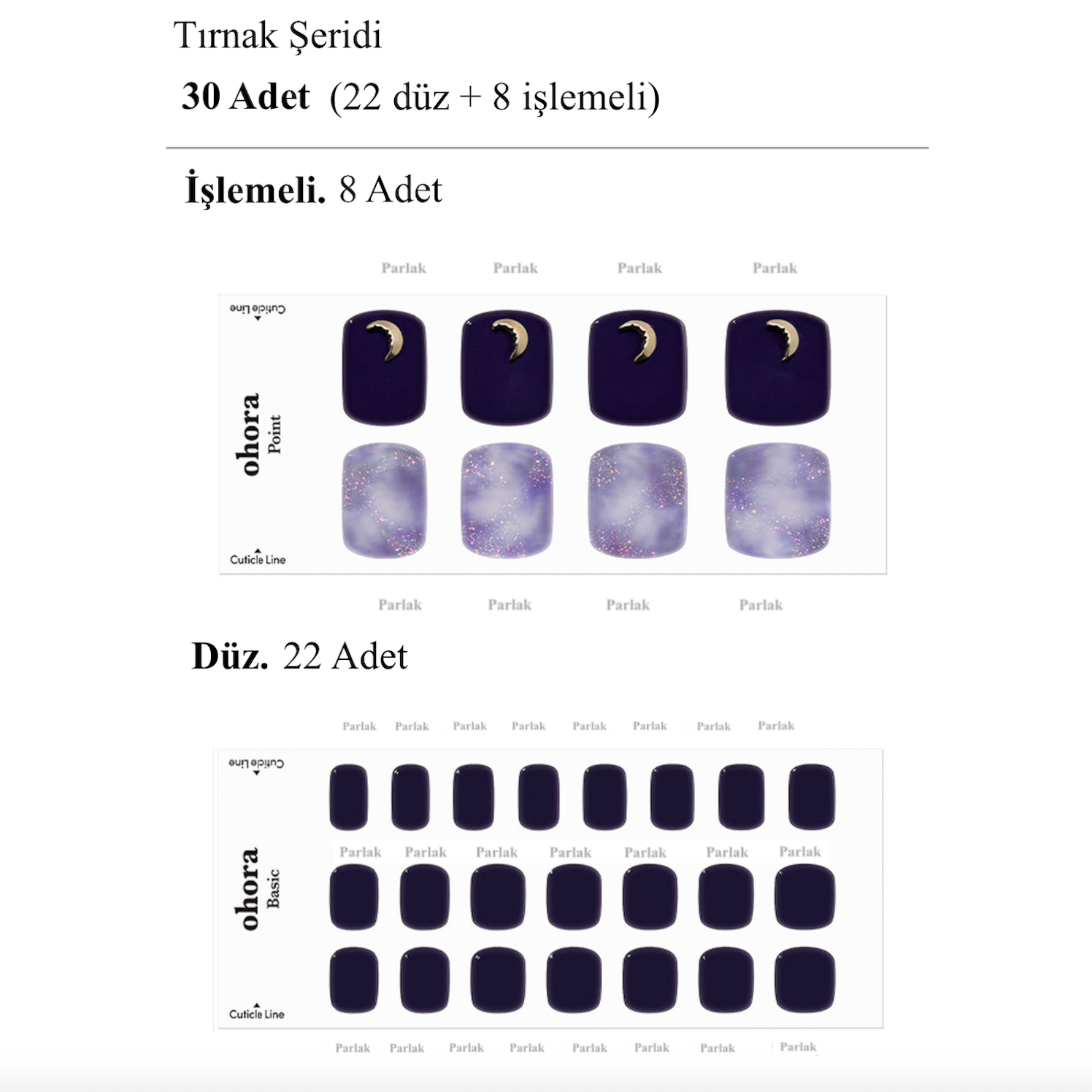 P New Moon Jel Tırnak 30 Adet, 2 Kullanım