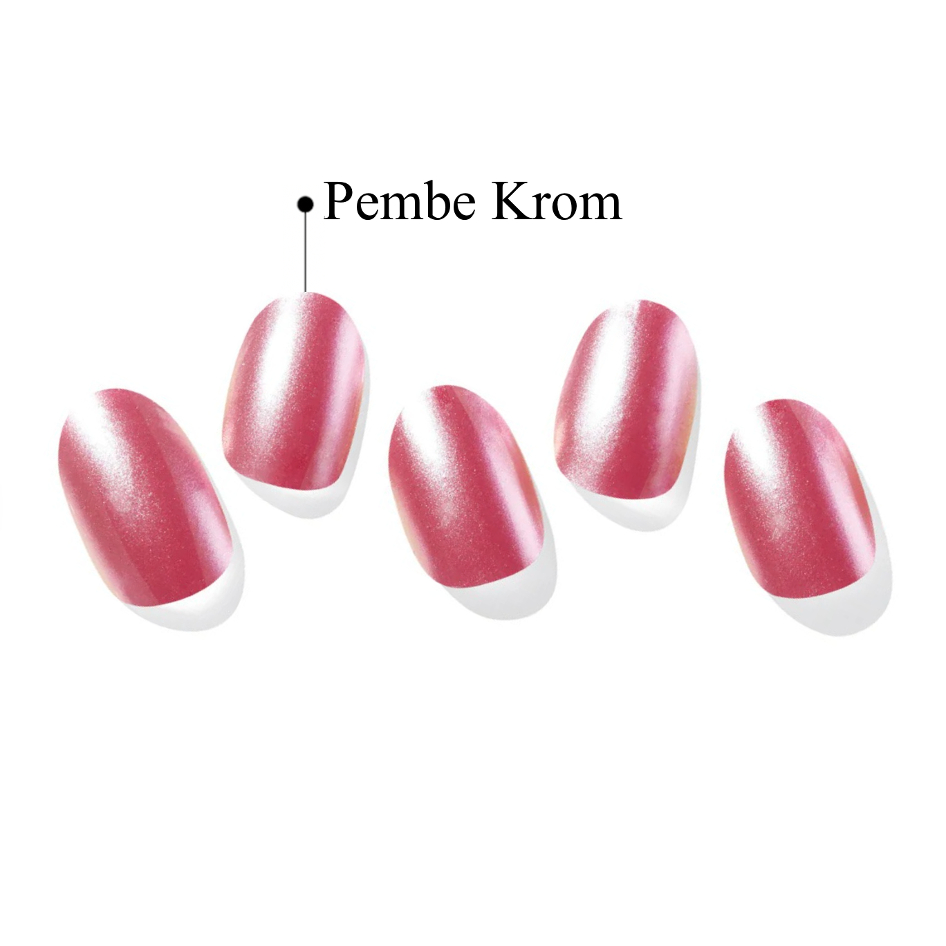 N Pink Chrome Jel Tırnak 30 Adet, 2 Kullanım