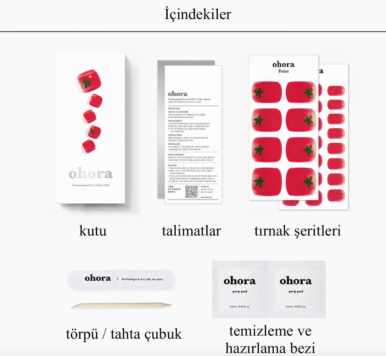 P Cherry Tomato Jel Tırnak 30 Adet, 2 Kullanım
