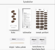 N Maroon Jel Tırnak 30 Adet, 2 Kullanım