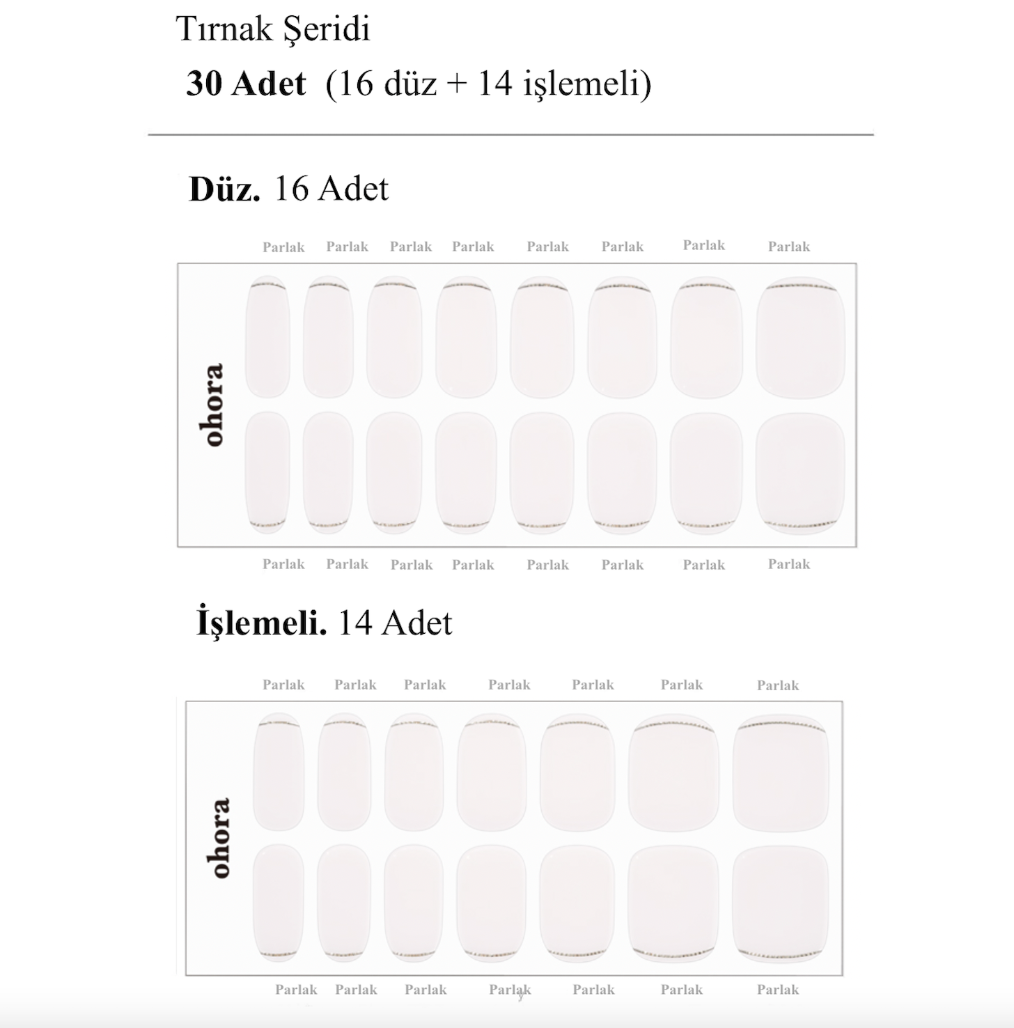 30 adet jel tırnak seti