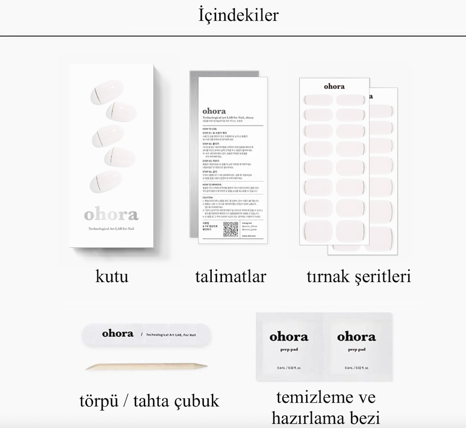 jel tırnak seti törpü tahta çubuk temizleme bezi dahil