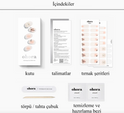 N Bear Up desenli jel takma tırnak seti