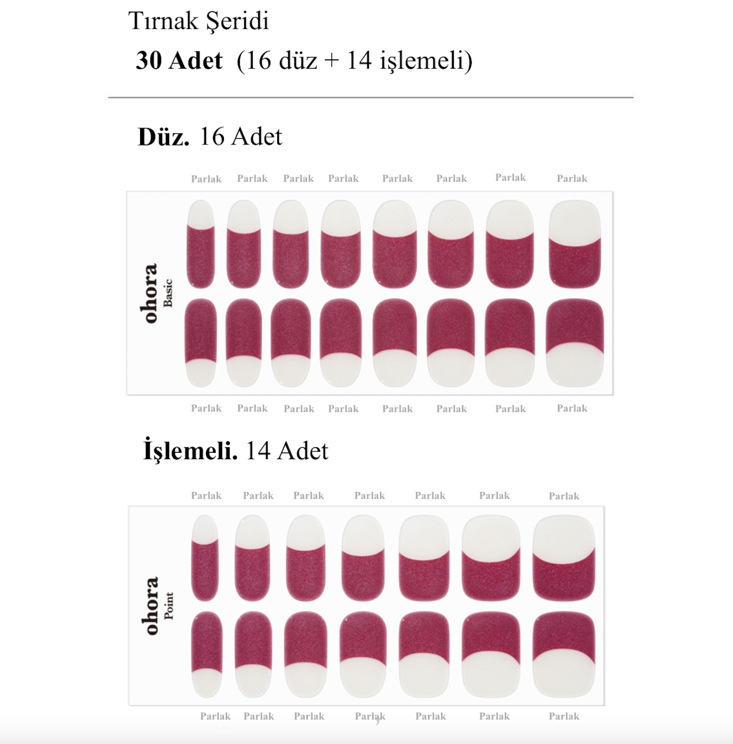 ohora jel tırnak seti