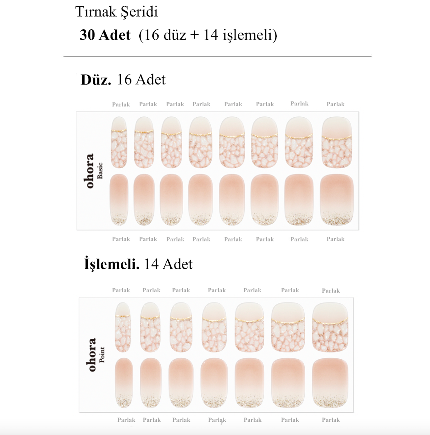 ohora jel tırnak seti