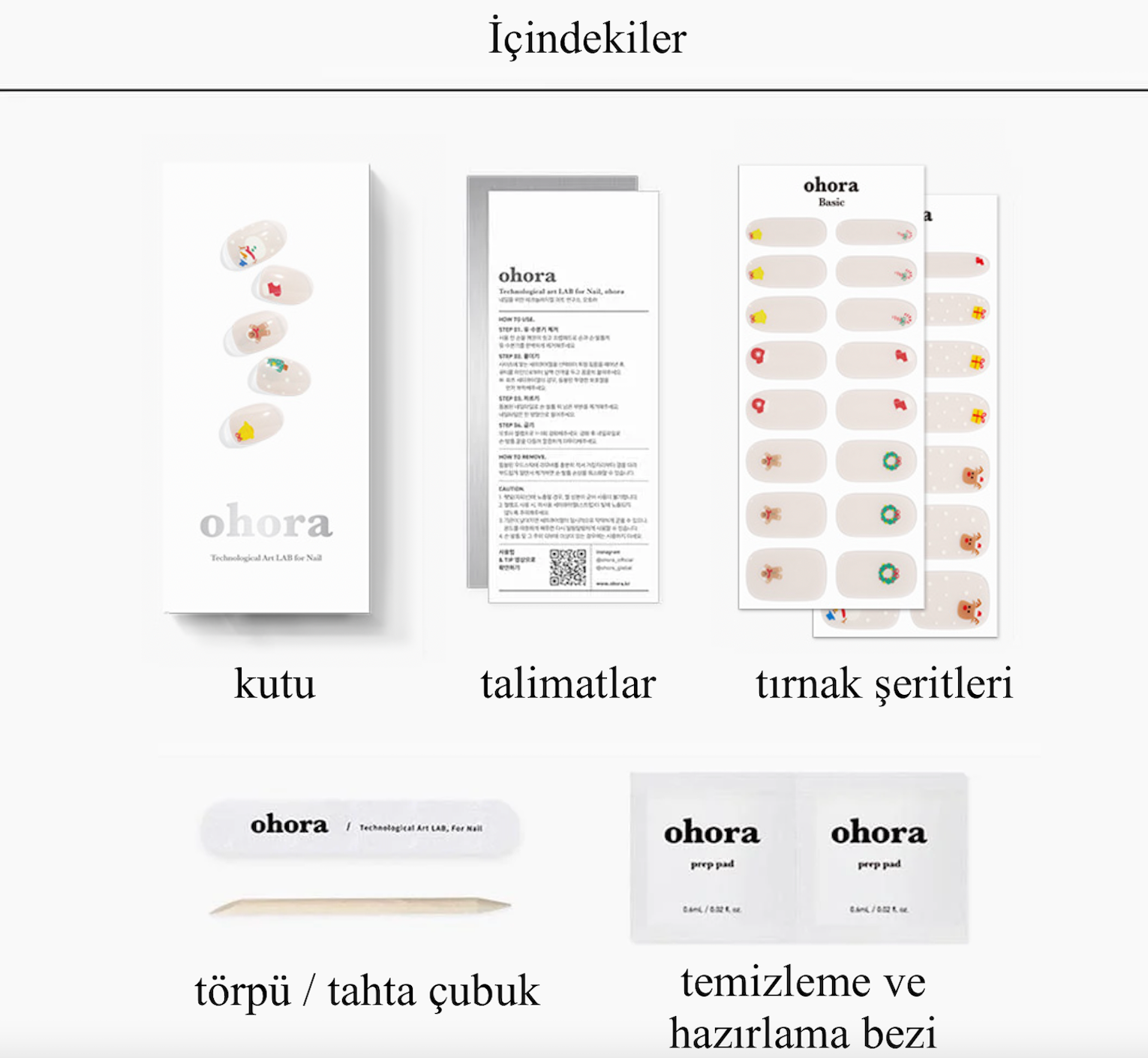 N Mini Christmas Jel Tırnak 30 Adet, 2 Kullanım