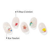 N Mini Christmas Jel Tırnak 30 Adet, 2 Kullanım