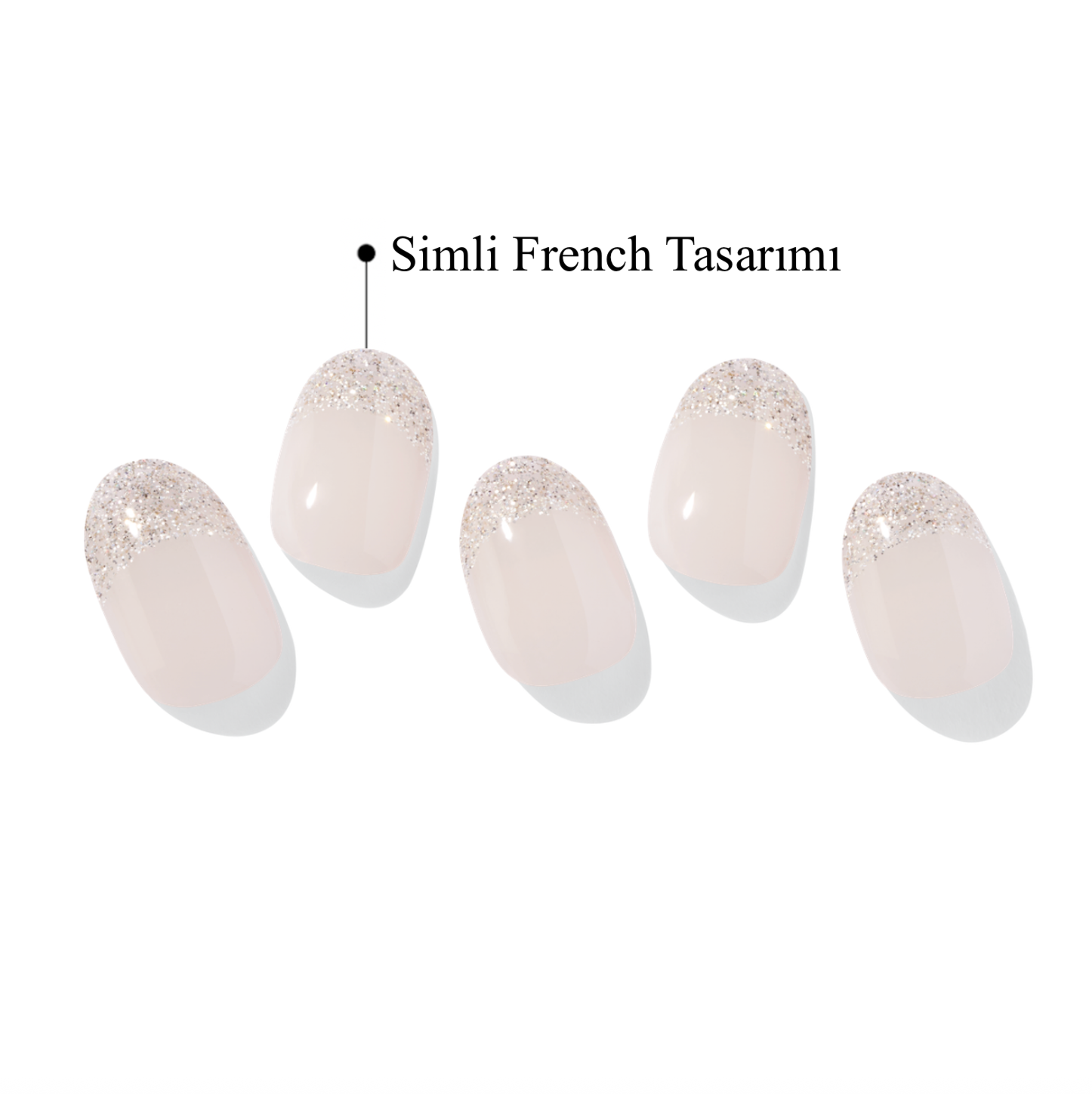 N Starlight French Jel Tırnak 30 Adet, 2 Kullanım