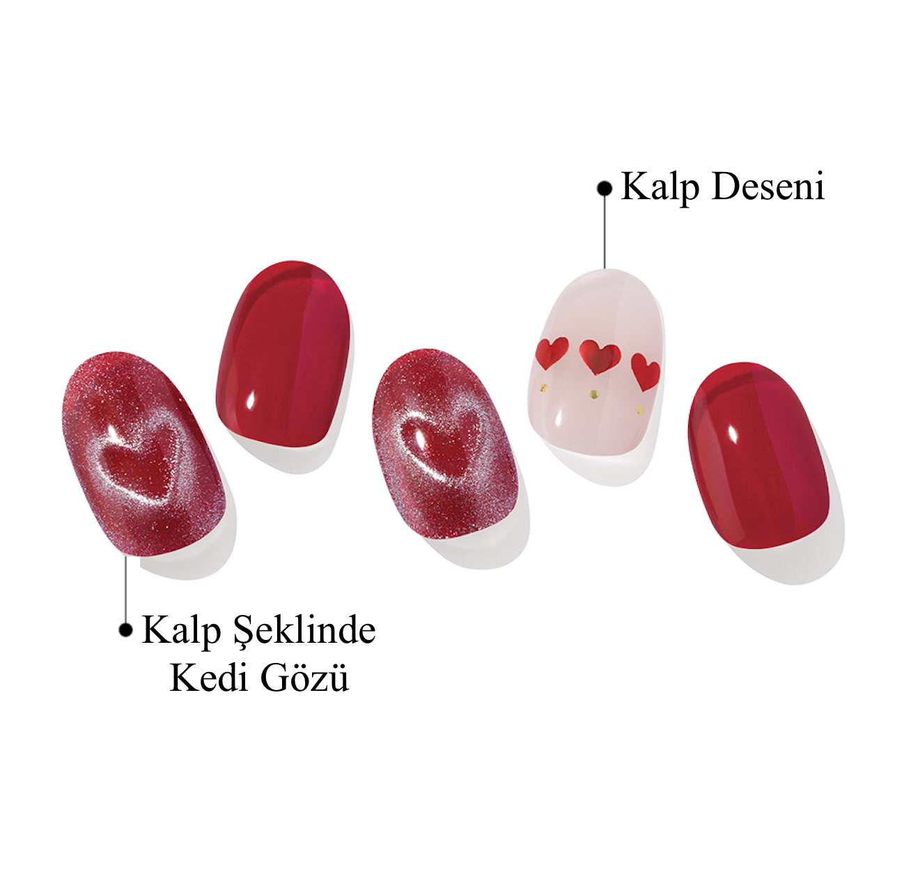 N Heart Pop Jel Tırnak 30 Adet, 2 Kullanım