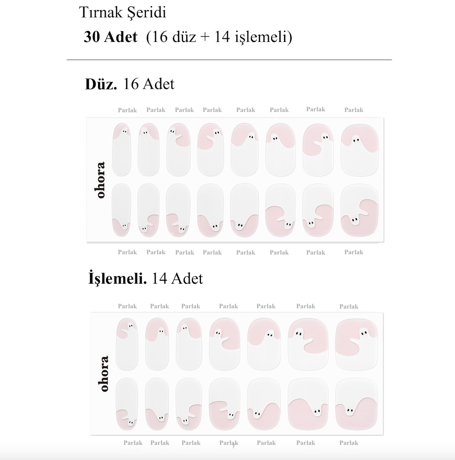 N Peek a Boo Jel Tırnak 30 Adet, 2 Kullanım