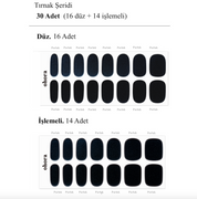 N Navy Chrome Jel Tırnak 30 Adet, 2 Kullanım