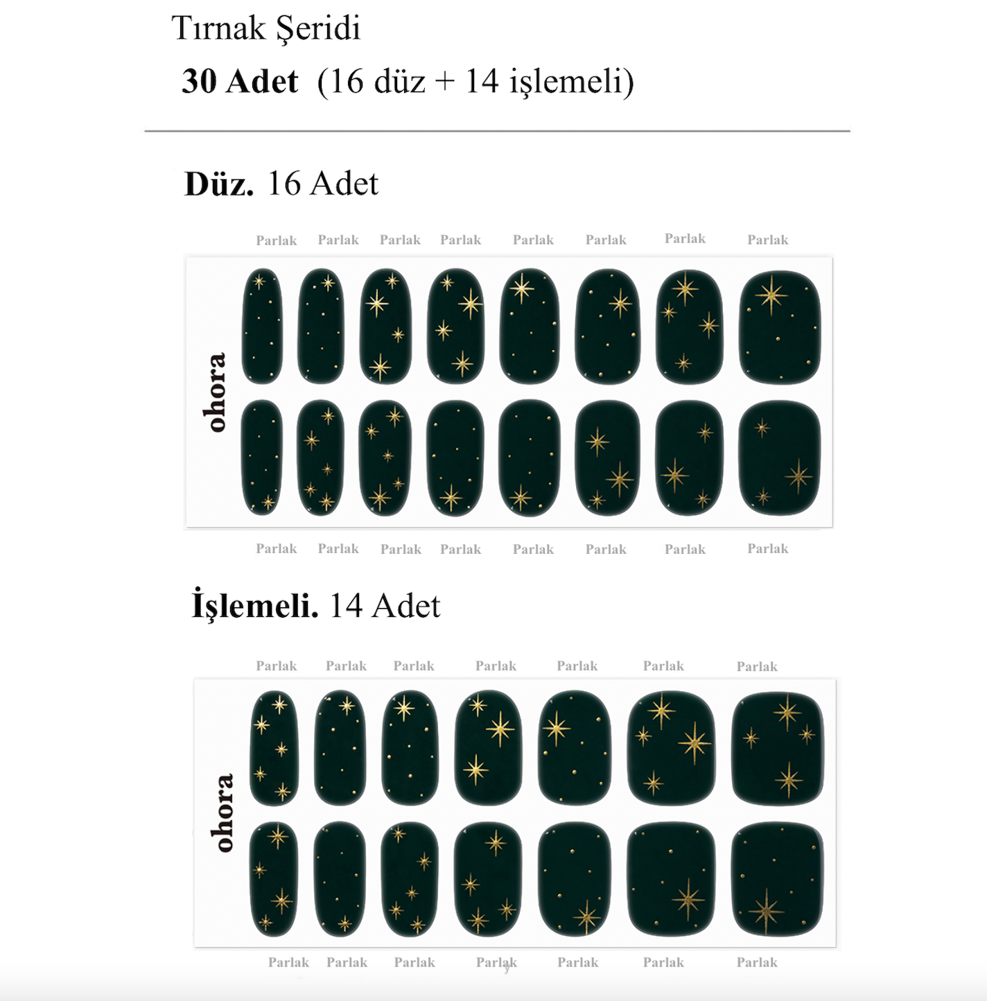 N Wishing Star Jel Tırnak 30 Adet, 2 Kullanım