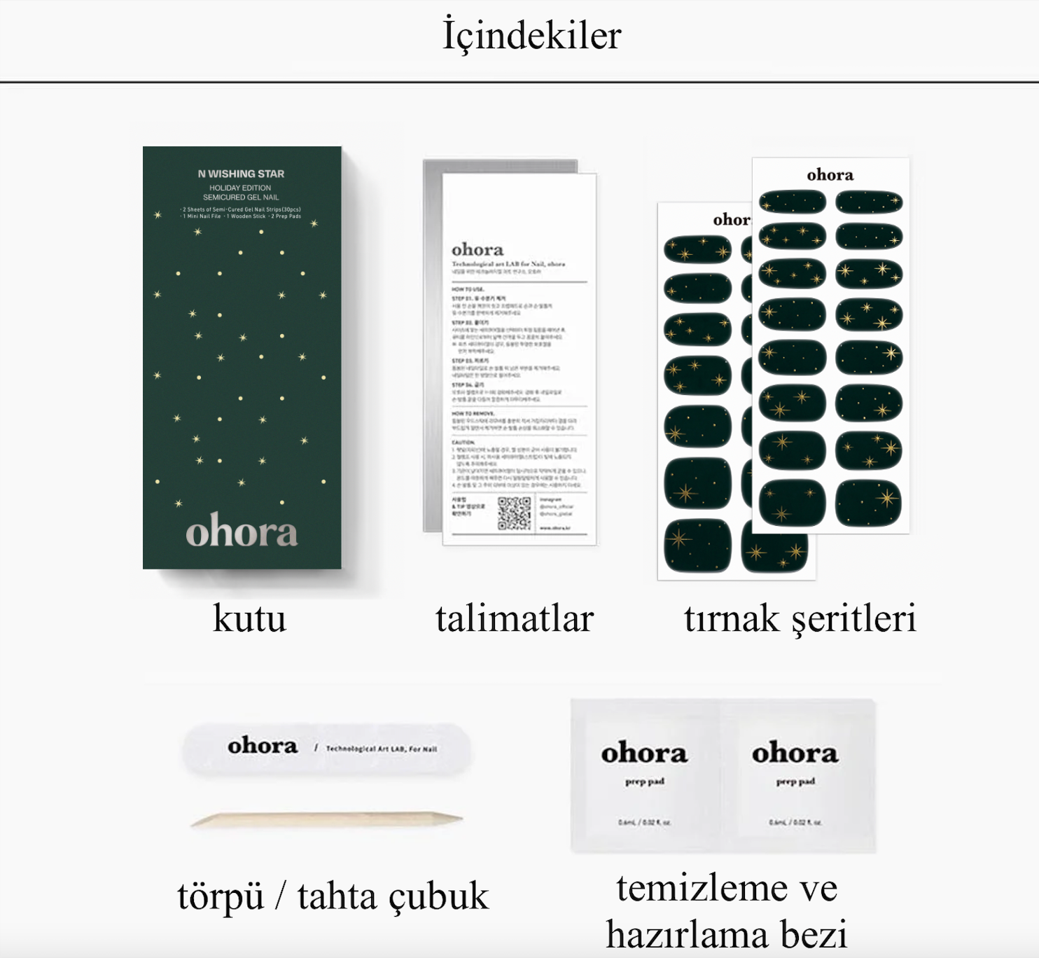 N Wishing Star Jel Tırnak 30 Adet, 2 Kullanım