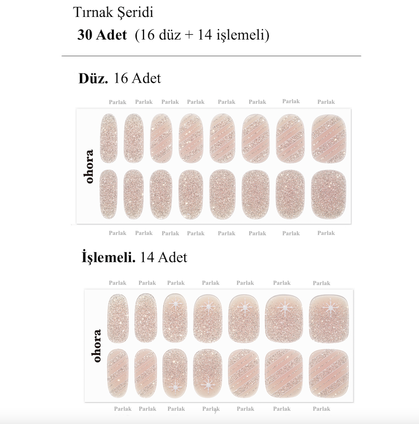 N Crystal Frost Jel Tırnak 30 Adet, 2 Kullanım