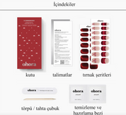 N Crimson Bow Jel Tırnak 30 Adet, 2 Kullanım